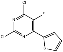 1,4-二氯-5-氟-6-(噻吩-2-基)嘧啶, 2190561-39-6, 结构式