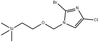 2-bromo-4-chloro-1-((2-(trimethylsilyl)ethoxy)methyl)-1H-imidazole, 2200238-98-6, 结构式