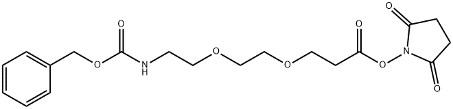 苄氧羰基-氨基-二乙二醇-丙酸琥珀酰亚胺酯, 2203140-35-4, 结构式