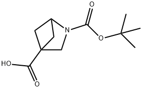 2-azabicyclo[2.1.1]hexane-2,4-dicarboxylic acid, 2-(1,1-dimethylethyl) ester Structure