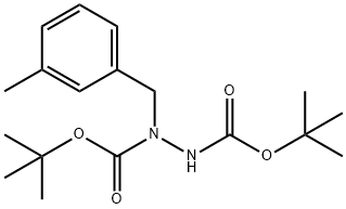 di-tert-butyl 1-(3-methylbenzyl)hydrazine-1,2-dicarboxylate* Structure