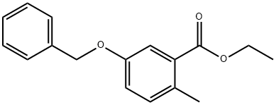 5-Benzyloxy-2-methylbenzoic acid ethyl ester Struktur
