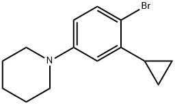 1-(4-bromo-3-cyclopropylphenyl)piperidine 结构式