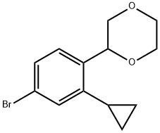 2-(4-bromo-2-cyclopropylphenyl)-1,4-dioxane 结构式