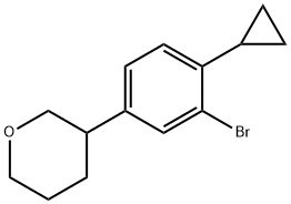 3-(3-bromo-4-cyclopropylphenyl)tetrahydro-2H-pyran,2222937-76-8,结构式