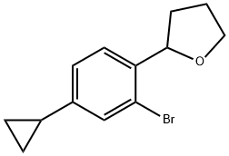 2-(2-bromo-4-cyclopropylphenyl)tetrahydrofuran 结构式