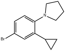 1-(4-bromo-2-cyclopropylphenyl)pyrrolidine Structure