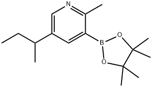 2-Methyl-5-(sec-butyl)pyridine-3-boronic acid pinacol ester 结构式