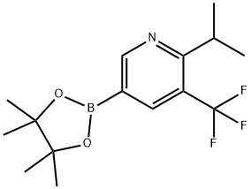 2-isopropyl-5-(4,4,5,5-tetramethyl-1,3,2-dioxaborolan-2-yl)-3-(trifluoromethyl)pyridine|