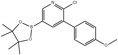 6-Chloro-5-(4-methoxyphenyl)pyridine-3-boronic acid pinacol ester 结构式