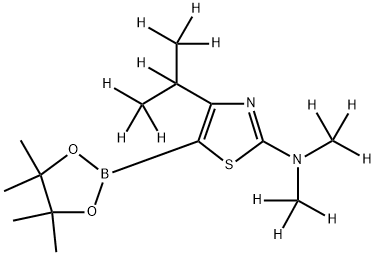 [2-Dimethylamino-4-(iso-propyl)-d13]-thiazole-5-boronic acid pinacol ester Structure