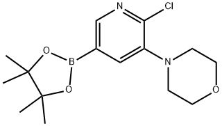 6-Chloro-5-(morpholino)pyridine-3-boronic acid pinacol ester Struktur