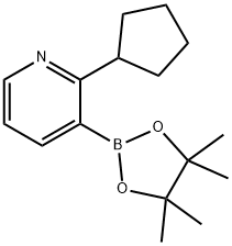 2-(Cyclopentyl)pyridine-3-boronic acid pinacol ester Structure