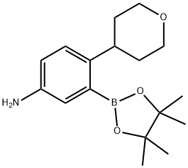 4-(tetrahydro-2H-pyran-4-yl)-3-(4,4,5,5-tetramethyl-1,3,2-dioxaborolan-2-yl)aniline|