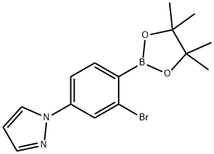 2-Bromo-4-(1H-pyrazol-1-yl)phenylboronic acid pinacol ester Struktur