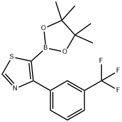 4-(3-Trifluoromethylphenyl)thiazole-5-boronic acid pinacol ester Structure