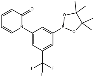 1-(3-(4,4,5,5-tetramethyl-1,3,2-dioxaborolan-2-yl)-5-(trifluoromethyl)phenyl)pyridin-2(1H)-one Structure
