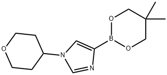 N-(Oxan-4-yl)imidazole-4-boronic acid neopentylglycol ester Structure