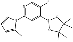 5-Fluoro-2-(2-methyl-1H-imidazol-1-yl)-4-(4,4,5,5-tetramethyl-1,3,2-dioxaboro..., 2223034-88-4, 结构式