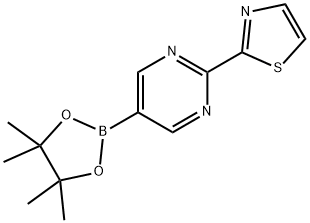 2-(5-(4,4,5,5-tetramethyl-1,3,2-dioxaborolan-2-yl)pyrimidin-2-yl)thiazole|