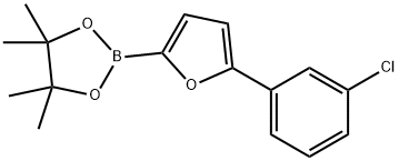 5-(3-Chlorophenyl)furan-2-boronic acid pinacol ester, 2223036-54-0, 结构式