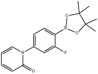 2-Fluoro-4-(1H-pyridin-2-one)phenylboronic acid pinacol ester 结构式