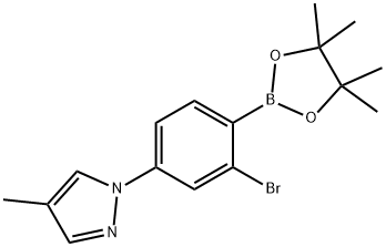 2-Bromo-4-(4-methyl-1H-pyrazol-1-yl)phenylboronic acid pinacol ester,2223037-34-9,结构式