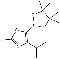 2-Methyl-4-(iso-propyl)thiazole-5-boronic acid pinacol ester, 2223037-78-1, 结构式