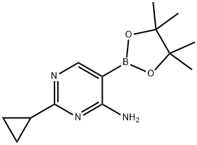 4-Amino-2-(cyclopropyl)pyrimidine-5-boronic acid pinacol ester Struktur