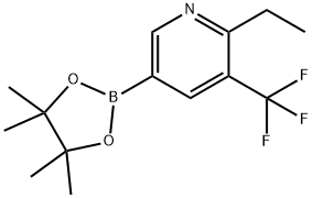 6-Ethyl-5-trifluoromethylpyridine-3-boronic acid pinacol ester 结构式
