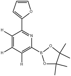 6-(2-Furyl)(pyridine-d3)-2-boronic acid pinacol ester Struktur