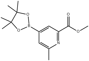 methyl 6-methyl-4-(4,4,5,5-tetramethyl-1,3,2-dioxaborolan-2-yl)picolinate Structure
