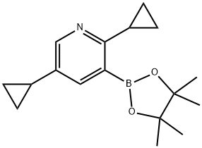 2,5-Di(cyclopropyl)pyridine-3-boronic acid pinacol ester Structure