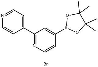 2-Bromo-6-(4-pyridyl)pyridine-4-boronic acid pinacol ester Structure