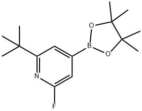 2-(tert-butyl)-6-fluoro-4-(4,4,5,5-tetramethyl-1,3,2-dioxaborolan-2-yl)pyridine 结构式