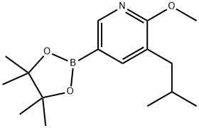5-(iso-Butyl)-6-methoxypyridine-3-boronic acid pinacol ester Structure