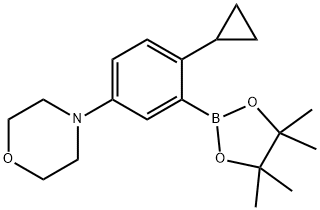 4-(4-cyclopropyl-3-(4,4,5,5-tetramethyl-1,3,2-dioxaborolan-2-yl)phenyl)morpholine,2223042-24-6,结构式