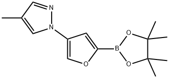 4-(4-Methyl-1H-pyrazol-1-yl)furan-2-boronic acid pinacol ester,2223042-40-6,结构式