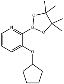 3-(Cyclopentoxy)pyridine-2-boronic acid pinacol ester 结构式