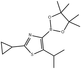 5-(iso-Propyl)-2-(cyclopropyl)thiazole-4-boronic acid pinacol ester Structure