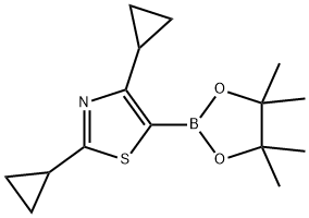 2,4-Dicyclopropylthiazole-5-boronic acid pinacol ester Struktur