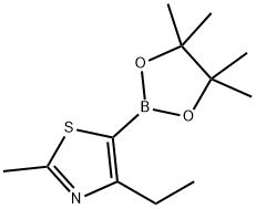 2-Methyl-4-ethylthiazole-5-boronic acid pinacol ester Structure