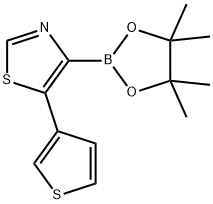 5-(3-Thienyl)thiazole-4-boronic acid pinacol ester, 2223047-03-6, 结构式