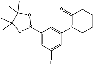 1-[3-(TETRAMETHYL-1,3,2-DIOXABOROLAN-2-YL)-5-FLUOROPHENYL]PIPERIDIN-2-ONE Struktur