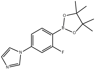 2-Fluoro-4-(imidazol-1-yl)phenylboronic acid pinacol ester Struktur