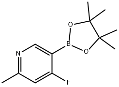 4-fluoro-2-methyl-5-(4,4,5,5-tetramethyl-1,3,2-dioxaborolan-2-yl)pyridine Structure