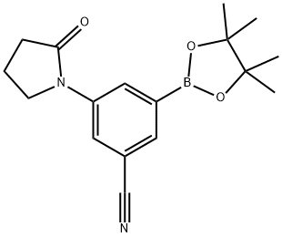 1-[3-(TETRAMETHYL-1,3,2-DIOXABOROLAN-2-YL)-5-CYANOPHENYL]PYRROLIDIN-2-ONE Struktur