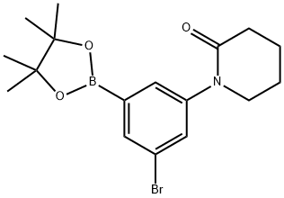 1-[3-(TETRAMETHYL-1,3,2-DIOXABOROLAN-2-YL)-5-BROMOPHENYL]PIPERIDIN-2-ONE Structure