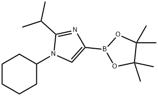 1-Cyclohexyl-2-(iso-propyl)imidazole-4-boronic acid pinacol ester Struktur