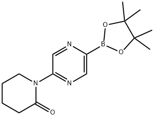 1-(5-(4,4,5,5-tetramethyl-1,3,2-dioxaborolan-2-yl)pyrazin-2-yl)piperidin-2-one Structure